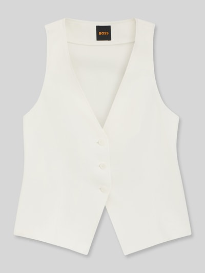 BOSS Orange Regular Fit Weste mit Rückenschlitz Modell 'JALILY' Offwhite 2
