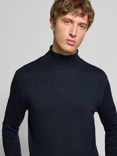 Blend Coltrui met labeldetail, model 'BAGGE' Marineblauw - 3