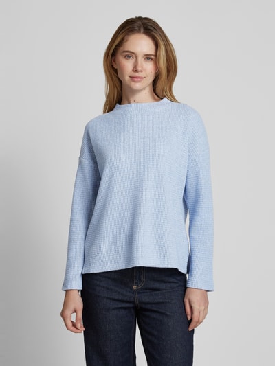 Tom Tailor Relaxed Fit Sweatshirt mit Waffelstruktur Hellblau 4