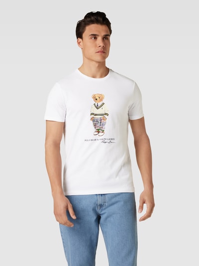 Polo Ralph Lauren T-Shirt mit Motiv-Print Weiss 4