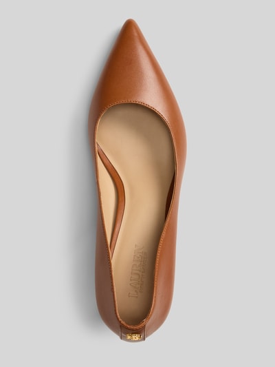 Lauren Ralph Lauren Pumps van echt kalfsleer model 'ADRIENNE' Cognac - 2