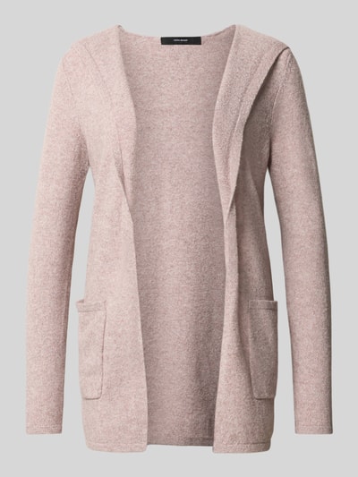 Produktfoto, hellrosa Regular Fit Cardigan mit Kapuze Modell 'DOFFY' von VERO MODA, weiche Oberfläche, zwei Fronttaschen, Damen Cardigan
