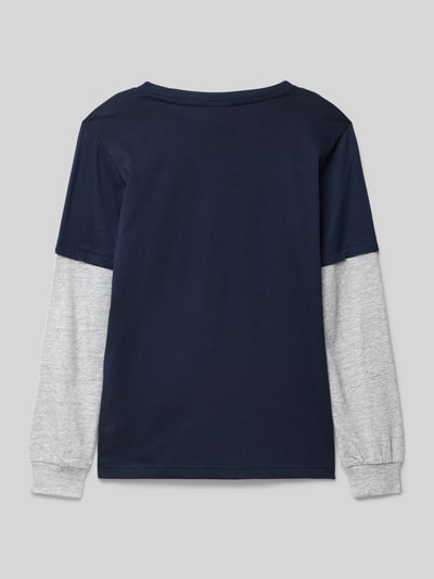 CHAMPION Longsleeve mit Label-Details und Rundhalsausschnitt Marine 3