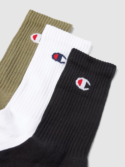 CHAMPION Socken mit Label-Print im 3er-Pack Oliv 2