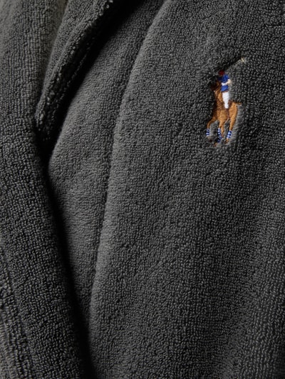 Polo Ralph Lauren Underwear Regular Fit Bademantel aus reiner Baumwolle Dunkelgrau 2