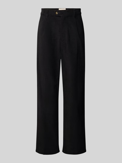 Produktfoto, Corduroy broek met achterzakken Model 'Script' van BLKVIS in zwart, puur katoen, wijd been, maat 32 bandwijdte 42 cm, binnenbeenlengte 77 cm