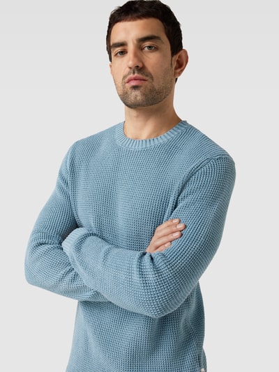 Marc O'Polo Gebreide pullover met labeldetail Lichtblauw - 3