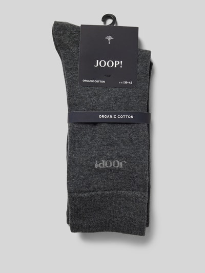 JOOP! Collection Socken mit Label-Print Anthrazit Melange 3