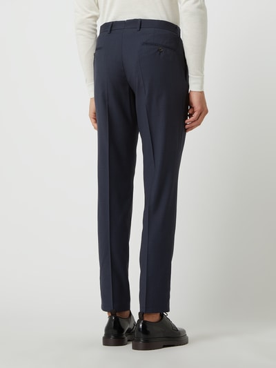 Windsor Shaped fit pantalon van scheerwol, model 'Peso' Marineblauw - 5