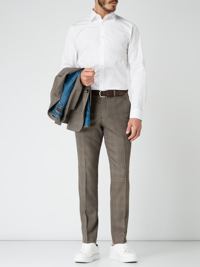 Matinique Slim fit zakelijk overhemd met stretch, model 'Robo' Wit - 1