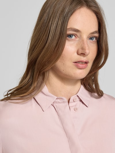 Samsøe Samsøe Bluzka z lyocellu z krytą listwą guzikową model ‘MINA’ Jasnofioletowy 3