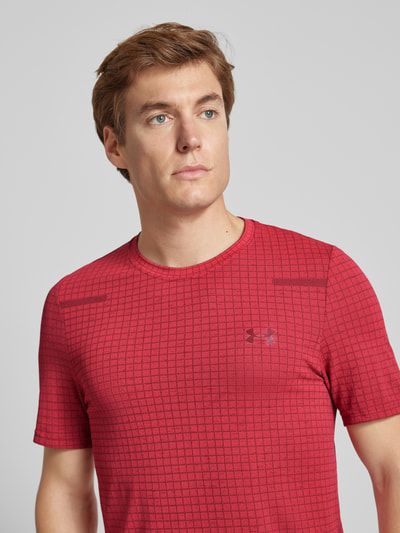 Under Armour T-Shirt mit Label-Print Modell 'Seamless' Hellrot 3