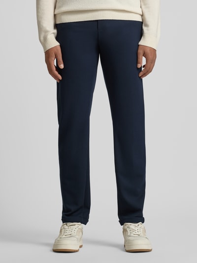 Tom Tailor Denim Tapered Chino mit Viskose-Anteil Dunkelblau 4