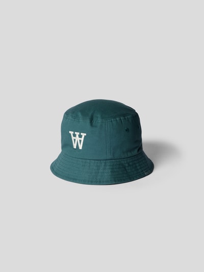 WOOD WOOD Bucket Hat mit Label-Stitching Gruen 2