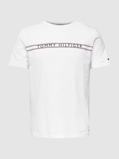 Tommy Hilfiger T-Shirt mit Label-Print Weiss 2