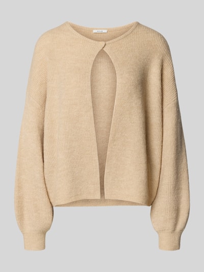 Produktfoto, Cardigan mit Knopfverschluss Modell 'Deriana' von OPUS, beige aus Material-Mix mit Woll-Anteil, grobe Strickstruktur