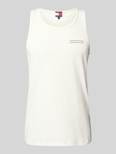 Tommy Jeans Slim Fit Tank Top aus reiner Baumwolle Offwhite 2