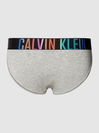 Calvin Klein Underwear Figi z elastycznym pasem z logo Jasnoszary 3