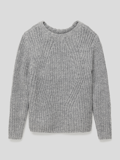 Only Gebreide pullover met ronde hals, model 'FIONELLA' Middengrijs gemêleerd - 1