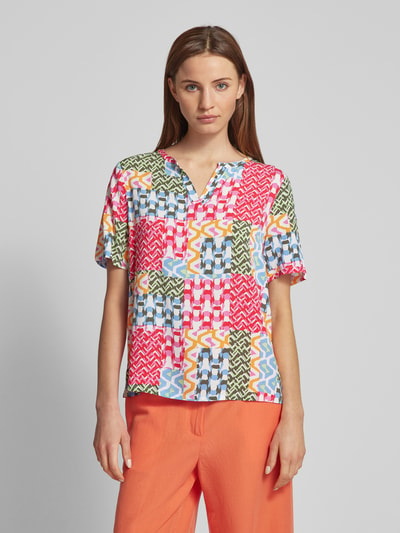 Montego Blouse met motiefmix Rood - 4