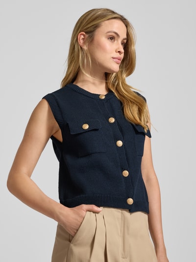 More & More Mouwloos vest met borstzakken Marineblauw - 3