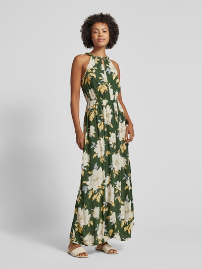 Vila Maxi-jurk met bloemenprint, model 'MESA' Groen - 1