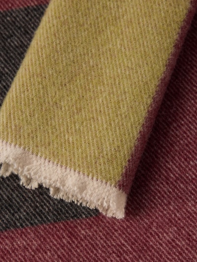 Marc O'Polo Sjaal van scheerwol met geometrisch motief Donkerbruin - 2