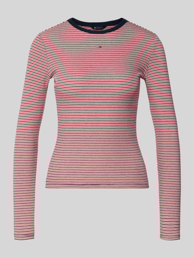 Tommy Jeans Slim fit shirt met lange mouwen van katoenmix Rood - 1