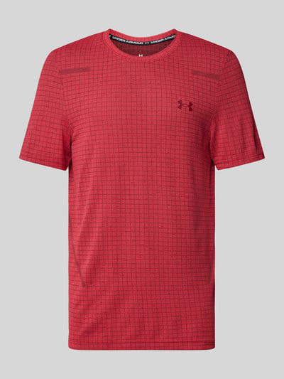 Under Armour T-Shirt mit Label-Print Modell 'Seamless' Hellrot 2