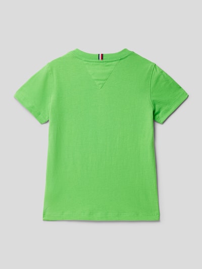 Tommy Hilfiger Teens T-shirt met labelstitching Lichtgeel - 3