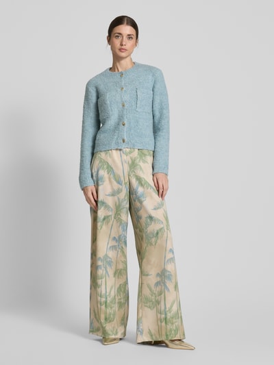 MAX&Co. Wide Leg Stoffhose mit elastischem Bund Modell 'ACRUX' Sand 1