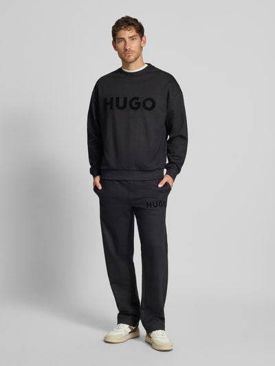 HUGO Comfort Fit Sweathose aus reiner Baumwolle Modell 'DUMRULO' Black 1
