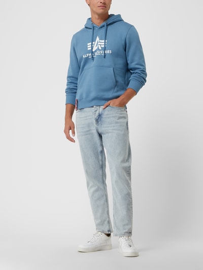 Alpha Industries Hoodie met labelprint Blauw - 1