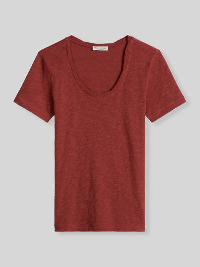 Marc O'Polo Regular Fit T-Shirt aus reiner Baumwolle Bordeaux 2