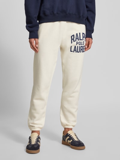 Polo Ralph Lauren Spodnie dresowe z elastycznym ściągaczem Biały 4