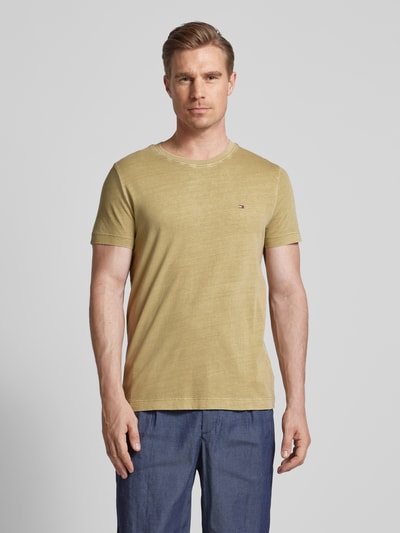 Tommy Hilfiger T-Shirt mit Label-Stitching Oliv 4