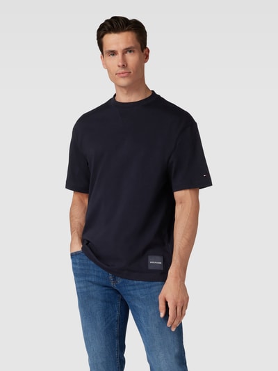 Tommy Hilfiger T-Shirt mit geripptem Rundhalsausschnitt Marine 4