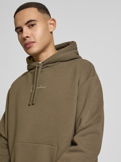 KARL KANI Hoodie mit Label-Stitching Khaki 3