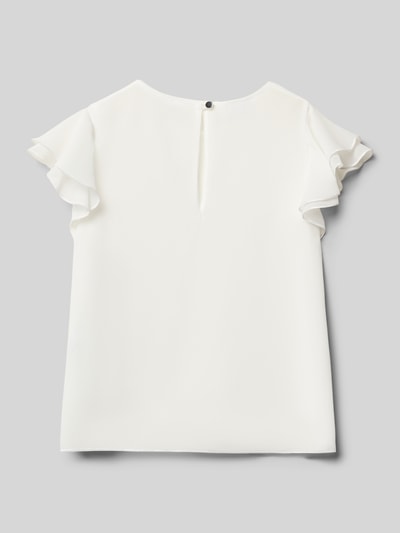 Weise Regular fit blouse met ronde hals Ecru - 3