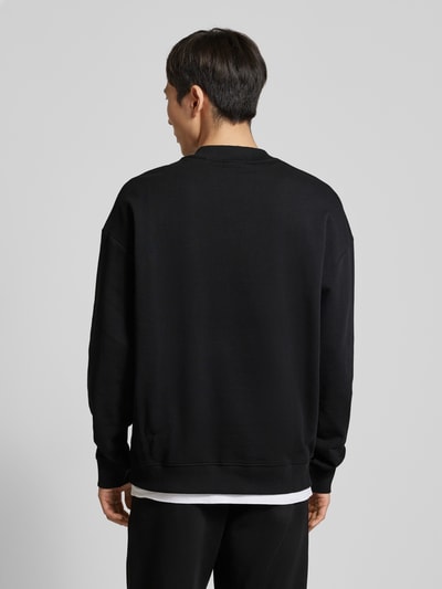 HUGO Oversized Sweatshirt mit Label-Print Modell 'Dapocrew' Black 5