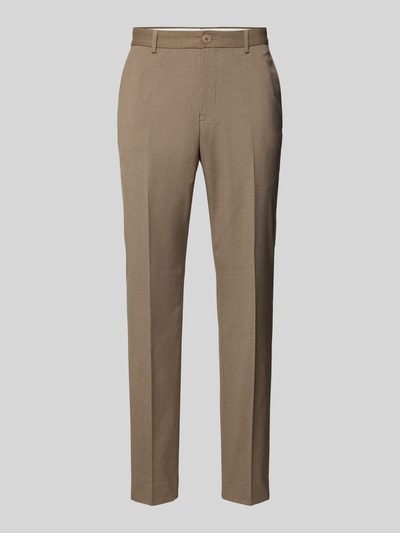 s.Oliver BLACK LABEL Regular fit pantalon met gestileerde achterzakken Camel - 2