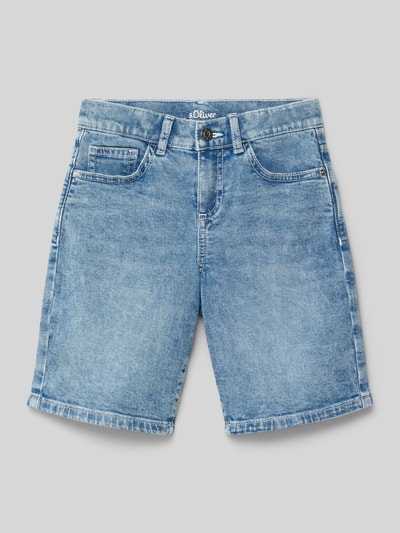 Produktfoto, Regular Fit Jeansshorts aus Baumwoll-Mix von s.Oliver RED LABEL, blau, Denim-Optik, 5-Pocket-Design, Twill-Struktur