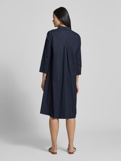 ROBE LÉGÈRE Knielange overhemdjurk met 3/4-mouwen Marineblauw - 5