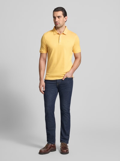 Brax Koszulka polo o kroju slim fit z Mieszanka bawełny Model 'Pete' Żółty 1