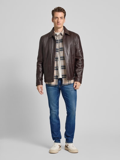 Brax Skinny Fit Jeans mit Lyocell-Anteil Modell 'Chris' Dunkelblau Melange 1