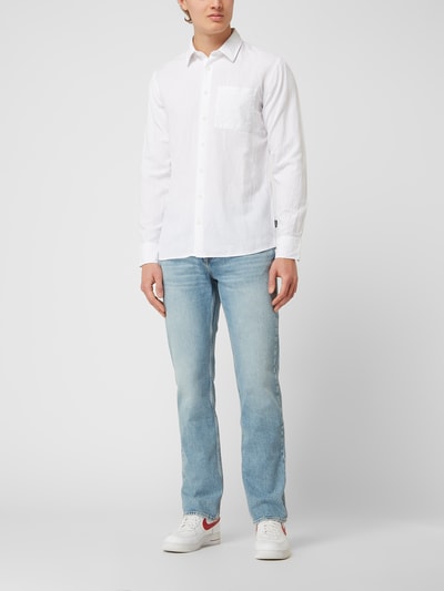 7 For All Mankind Straight Fit Jeans mit Stretch-Anteil Modell 'The Straight' Dunkelblau 1
