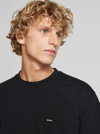 Dickies T-shirt met labeldetails, model 'CLANCY' Zwart - 3