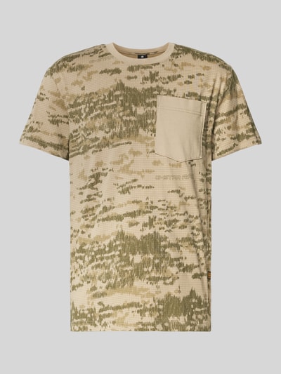 G-Star Raw T-Shirt mit Rundhalsausschnitt und Brusttasche Beige 2