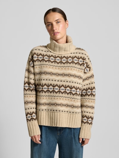 Barbour Regular fit coltrui van wolmix, model 'HELEN' Beige - 4