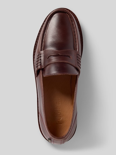 POMPEII BRAND Loafers van echt leer, model 'Modena' Middenbruin - 3